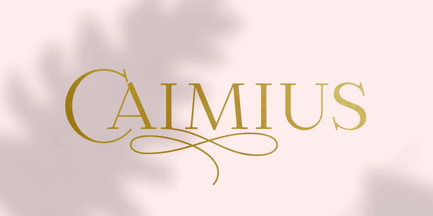 Ejemplo de fuente Calmius Light Italic